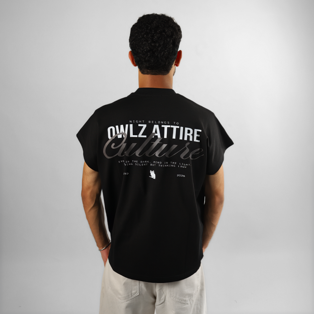 BLACK NIGHT CULTURE SLEEVELESS TEE
