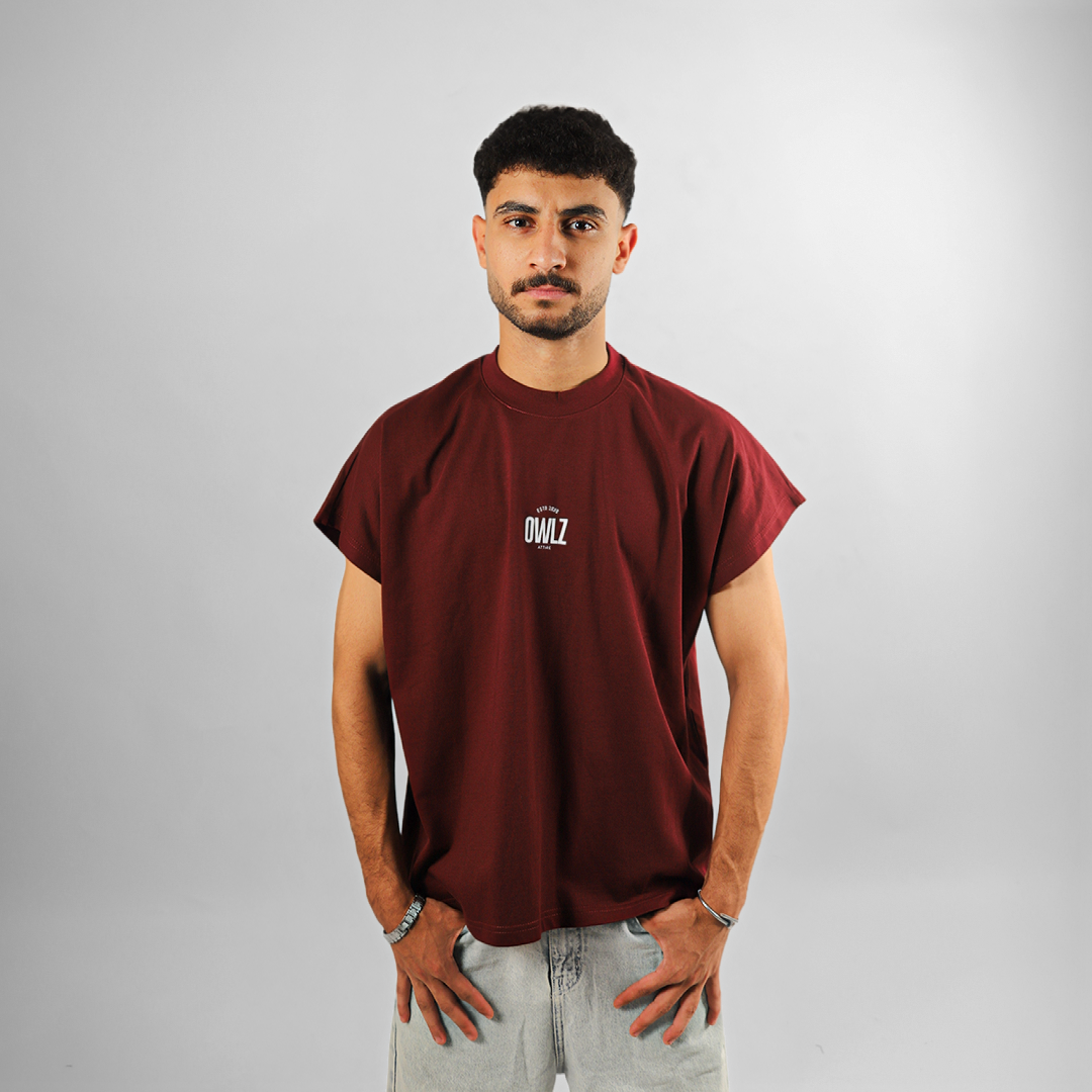 BURGUNDY NIGHT CULTURE SLEEVELESS TEE