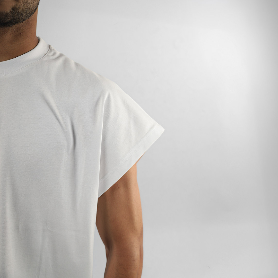 WHITE NIGHT CULTURE SLEEVELESS TEE