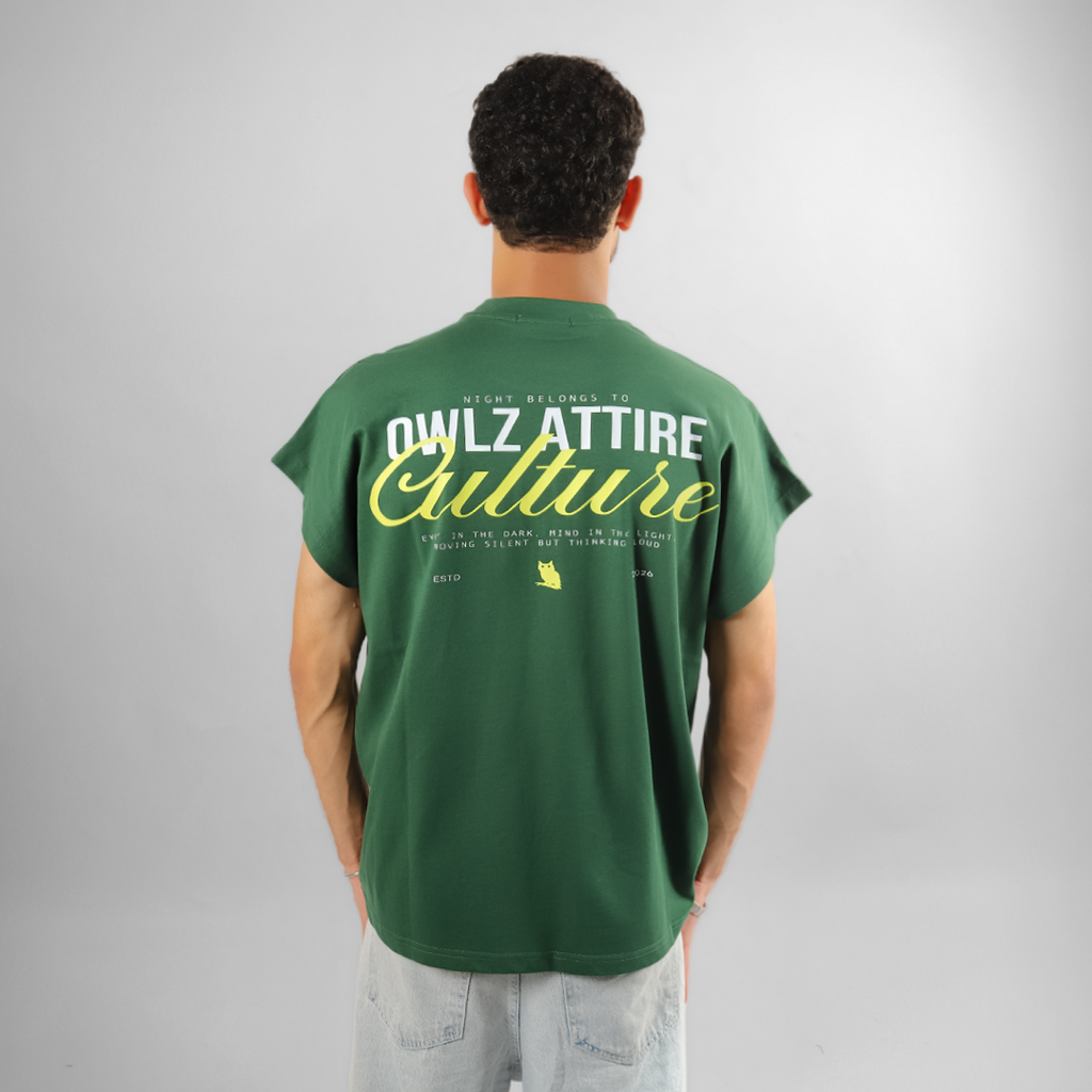 TEAL NIGHT CULTURE SLEEVELESS TEE