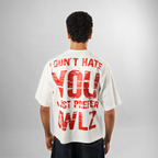 NO HATE JUST OWLZ BOXY TEE