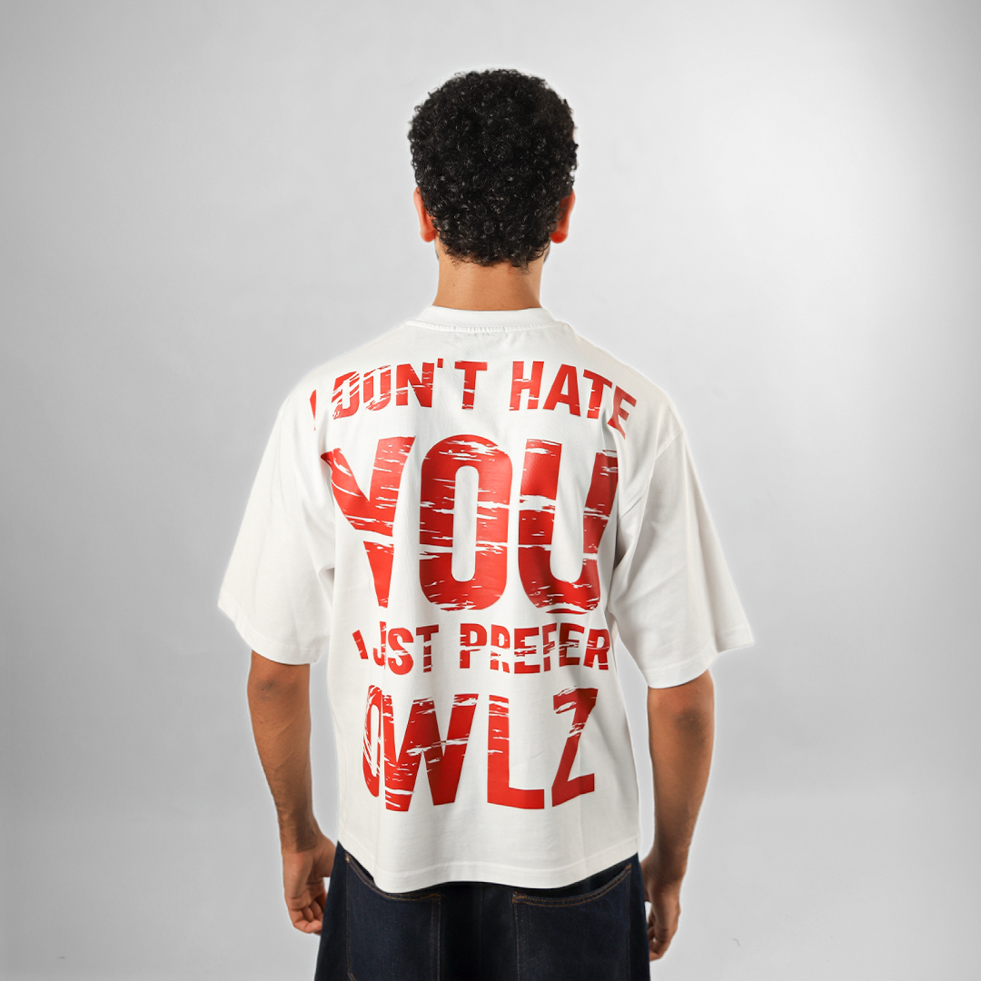 NO HATE JUST OWLZ BOXY TEE