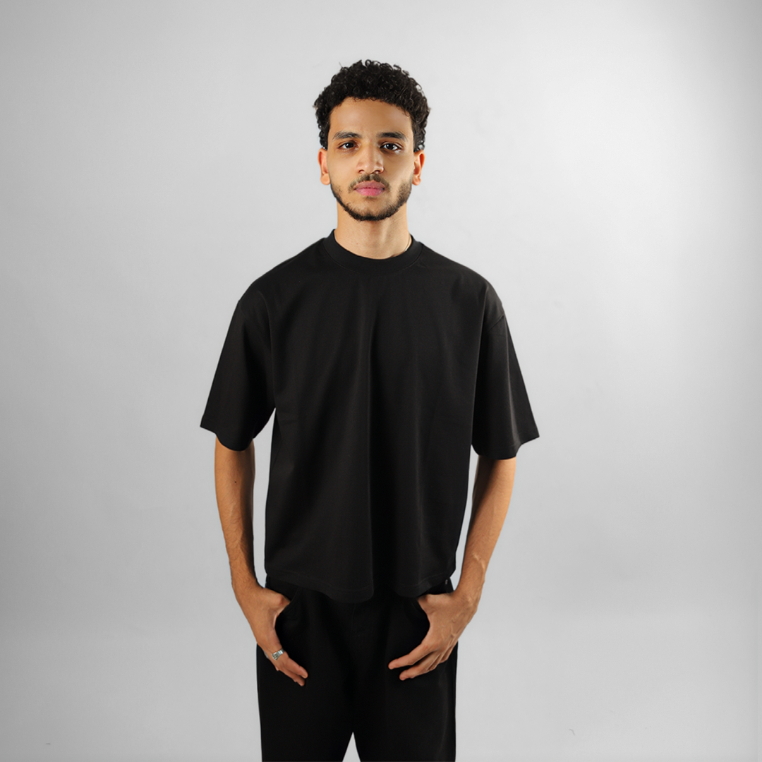 BLANK BOXY TEE IN BLACK