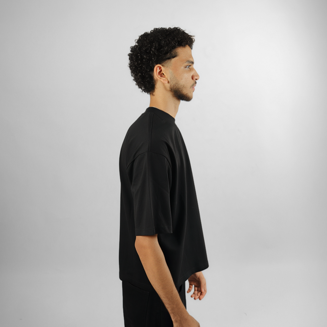 BLANK BOXY TEE IN BLACK