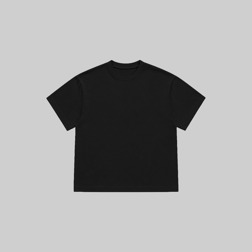BLANK BOXY TEE IN BLACK