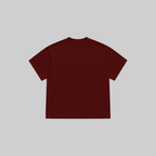 BLANK BOXY TEE IN BURGUNDY