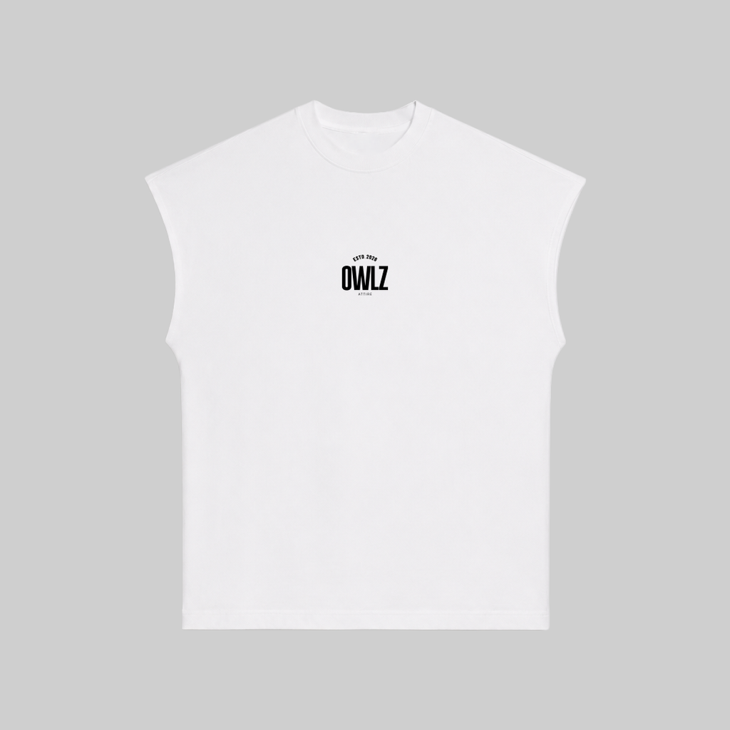 WHITE NIGHT CULTURE SLEEVELESS TEE