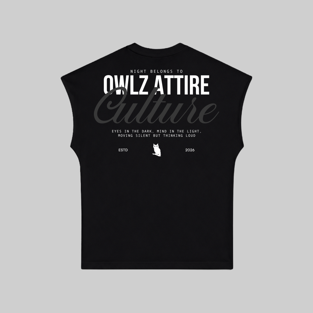 BLACK NIGHT CULTURE SLEEVELESS TEE