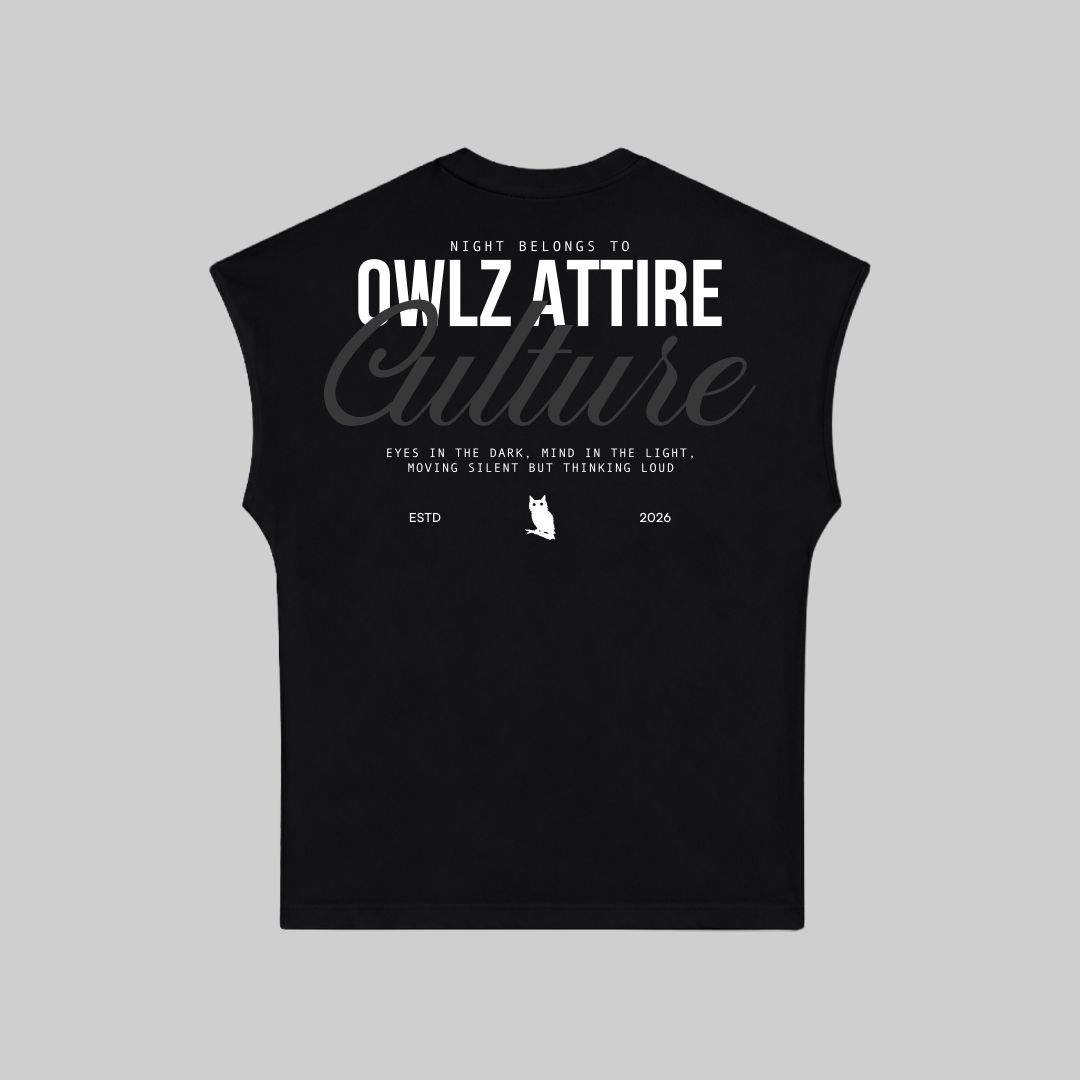 BLACK NIGHT CULTURE SLEEVELESS TEE