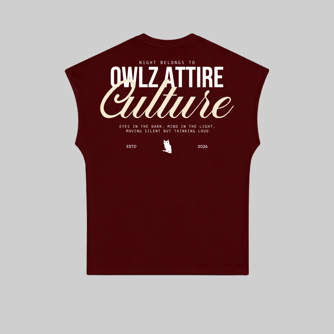 BURGUNDY NIGHT CULTURE SLEEVELESS TEE
